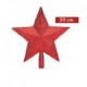 Punta Árbol Estrella Glitter Rojo 20cm