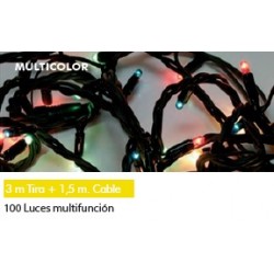 100 microluces multifunción colores