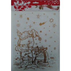 Ahesivo Papá Noel con saco 22x29cm