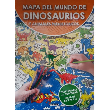 Mapa del mundo de Dinosaurios y animales prehistóricos