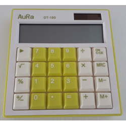 Calculadora Aura DT-180 Amarillo